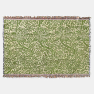 Cobertor William Morris Rosa e Thistle Floral Green