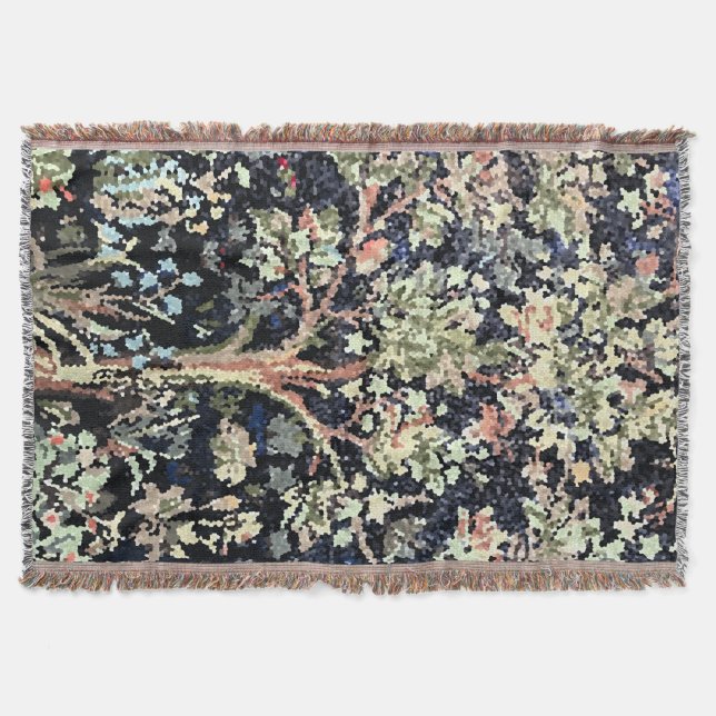 Cobertor William Morris Tree of Life Throw Blanket (Frente)