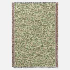 Cobertor William Morris Willow Bough Green Willow Leaves