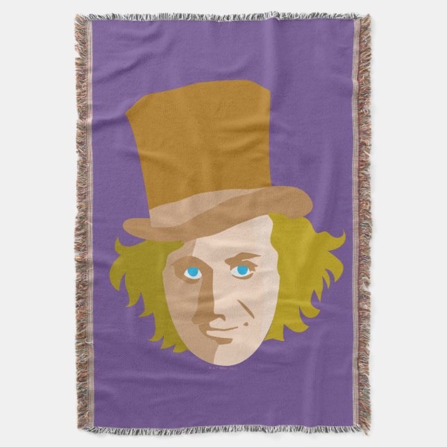 Cobertor Willy Wonka Stenciled Face Graphic (Frente Vertical)