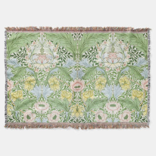 Cobertor Wm Morris Myrtle Floral Arte Nova Brilhante