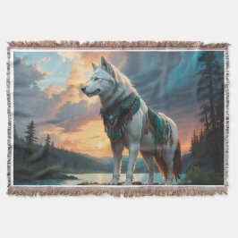Cobertor Wolf Guardian Throw Blanket