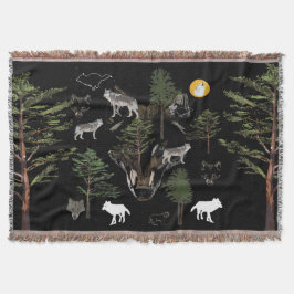 Cobertor Wolf & Moon