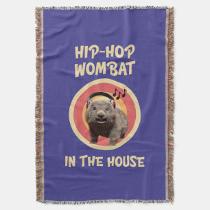 Cobertor Wombat de Hip-hop Engraçado em Casa