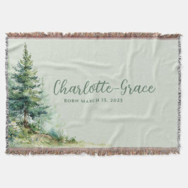 Cobertor Woodland Baby Blanket • Neutral Sage Forest