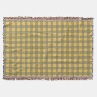 Cobertor Xadrez Amarelo Dourado Vintage para Piquenique