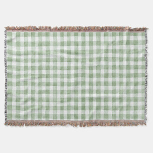 Cobertor Xadrez Branco Creme Verde