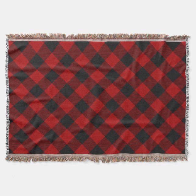 Cobertor Xadrez Búfalo Vermelho MacGregor Rob Roy (Frente)