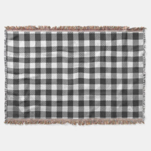 Cobertor Xadrez Checkered preto e branco