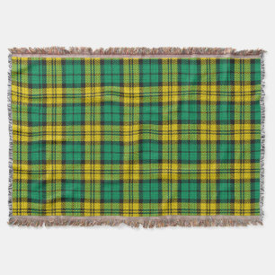 Cobertor Xadrez de Campbell Tartan verde-amarela