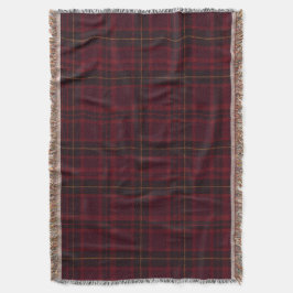 Cobertor Xadrez Escocês Burgundy Elegante
