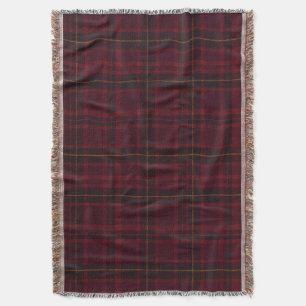 Cobertor Xadrez Escocês Burgundy Elegante