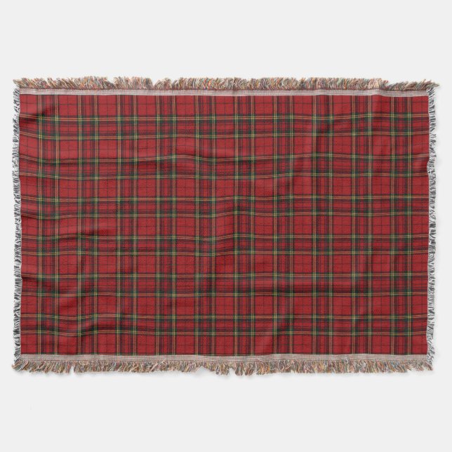 Cobertor Xadrez Escocês Vermelho Clássico (Frente)