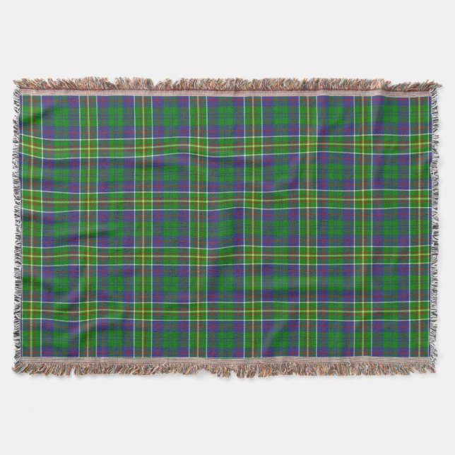 Cobertor Xadrez Escocesa Clan Hunter Tartan (Frente)