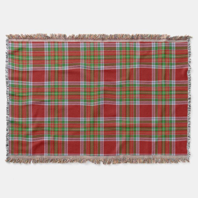 Cobertor Xadrez MacBain Clan Tartan Escocesa (Frente)