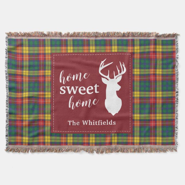 Cobertor Xadrez Rustic Tartan Buchanan Personalizada (Frente)