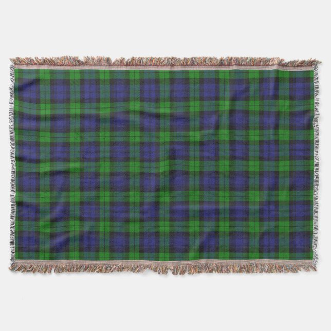 Cobertor Xadrez Tartan da Clan Campbell Black Watch (Frente)