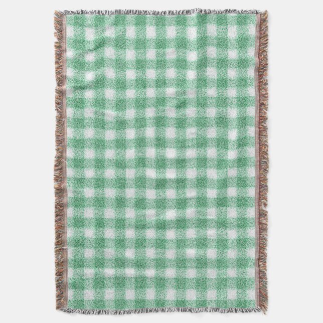 Cobertor Xadrez Verde Menta Infantil  (Frente Vertical)