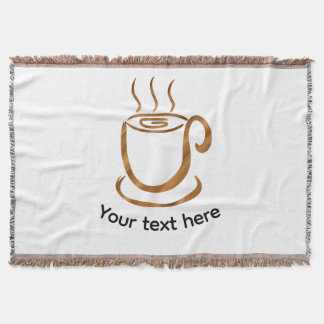 Cobertor Xícara Fumegante de Java | Café Curvo de Madeira &