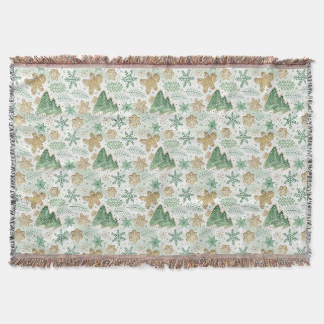 Cobertor Xmas Gingerbread Winter Pattern (Frente)
