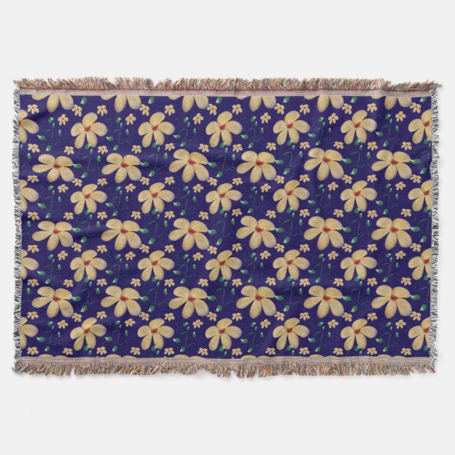 Cobertor Yellow floral pattern  (Frente)