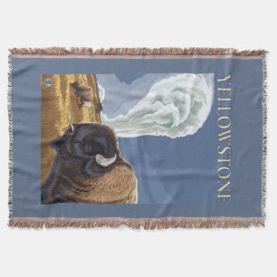 Cobertor YellowstoneBison com fiel velho