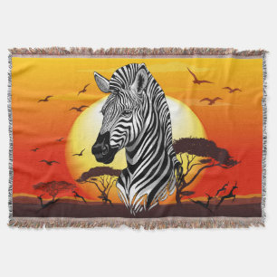 Cobertor Zebra African Savanna Wild Animal