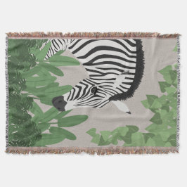 Cobertor Zebra entre Folhas