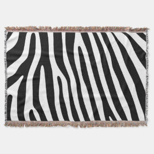 Cobertor Zebra listra padrão preto & branco + suas ideias
