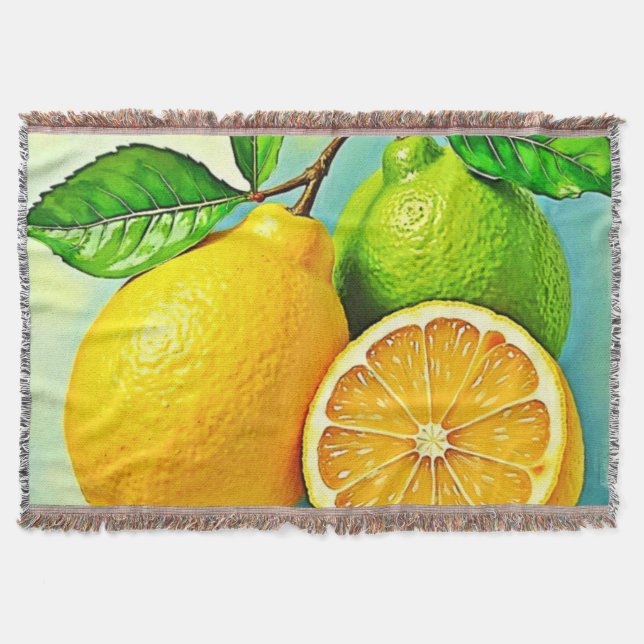Cobertor Zesty Citrus Burst of Sunshine Design (Frente)