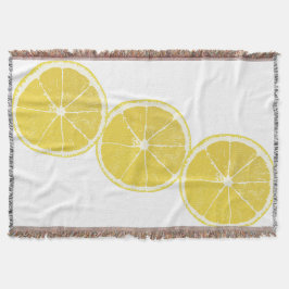 Cobertor Zesty Lemon Slice Trio Throw Blanket