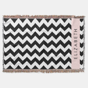 Cobertor Zigzag preto-e-branco, padrão Chevron, seu nome