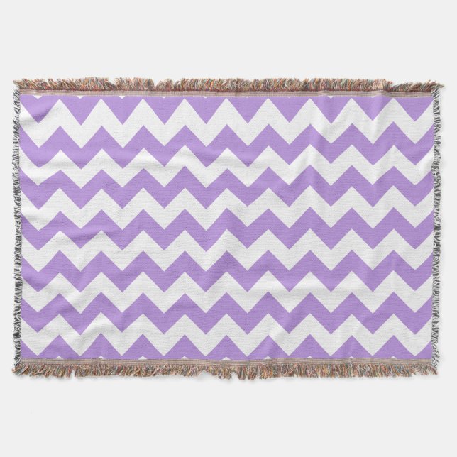 Cobertor Zigzag Roxo, Chevron Roxo, Padrão Geométrico (Frente)