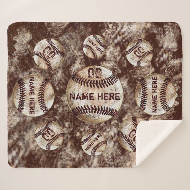Cobertores de beisebol personalizados de fleece Sh (Frente (Horizontal))