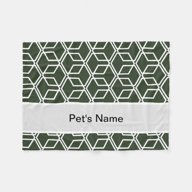 Cobertores de Cachorros Personalizados Pretos (Frente (Horizontal))