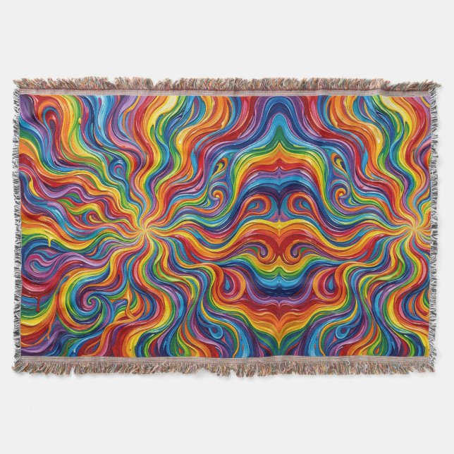 Cobertores de Chuva de Raios de Sol Abstratos em A (Frente)