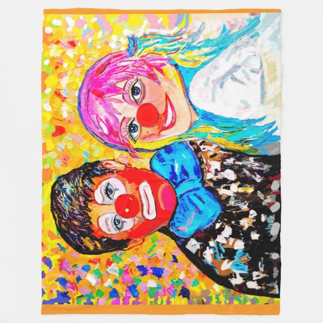 Cobertores de Fleece ''Dois artistas.'' (Frente)