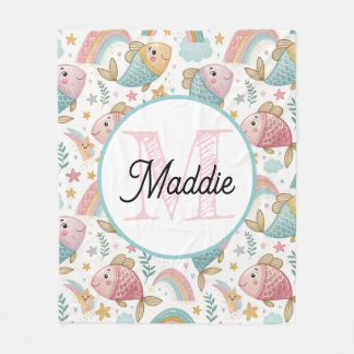 Cobertores de fleece personalizados monogramados