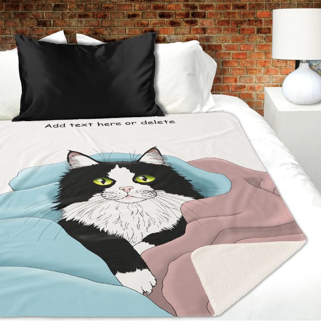 Cobertores de Gato Tuxedo Caprichoso Rosa Azul Aco (Criador carregado)