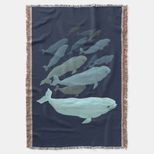 Cobertores de Lançamento de Arte de Baleia Beluga