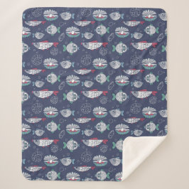 cobertores de padrão de peixe