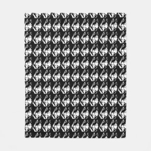 Cobertores de rouco Siberian Hussein Sled Dog Blan