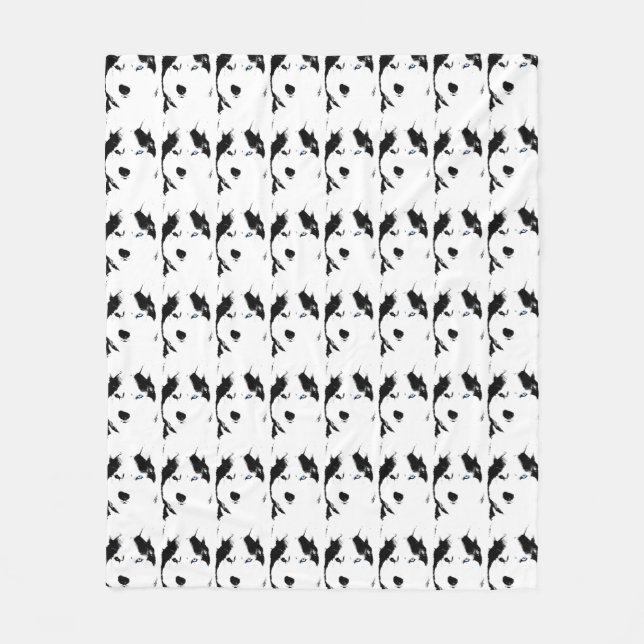 Cobertores de rouco Siberian Hussein Sled Dog Blan (Frente)