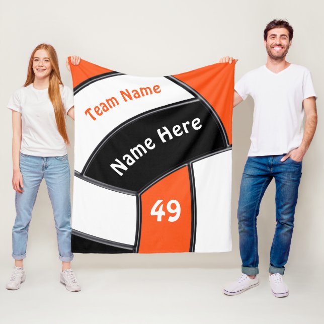 Cobertores de vôlei laranja, branco e preto (In Situ)