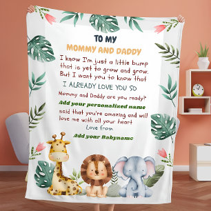 Cobertores personalizados para bebê Safari com men