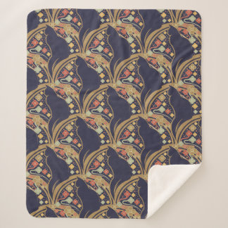 Cobertores Sherpa com padrão floral de gato Art De
