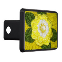 Impressão de Crochet de Rosa Amarelo