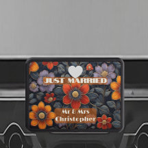 Recém-casados Sr. e Sra. Art Nouveau Floral Outono