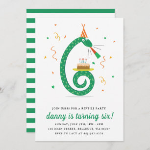 Cobra e Convite de aniversário de bolo_Vanilla