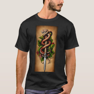 Cobra envolto em camiseta punhal